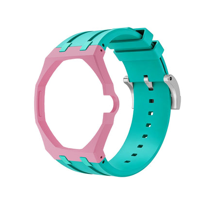 [Loran]OAK POP EXCLUSIVE PINK AND GREEN SILICONE STRAP