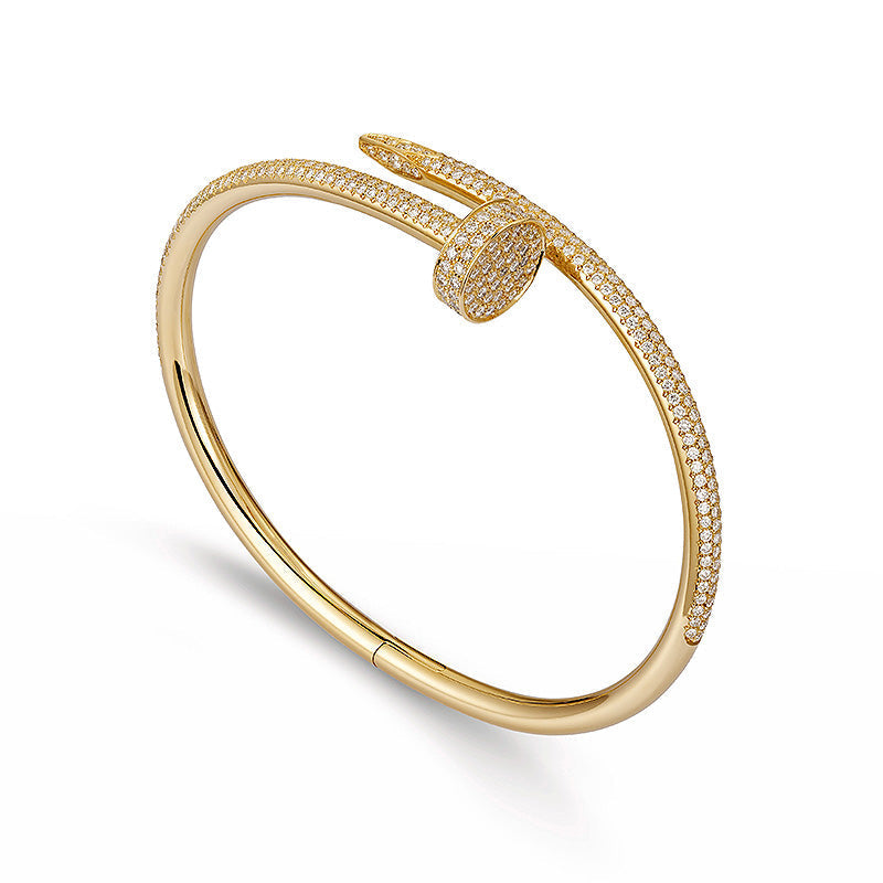 [Loran]JUSTE UN CLOU 3.5MM FULL PAVÉ NAIL BANGLE