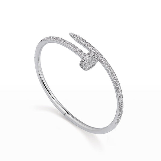 [Loran]JUSTE UN CLOU 3.5MM FULL PAVÉ NAIL BANGLE