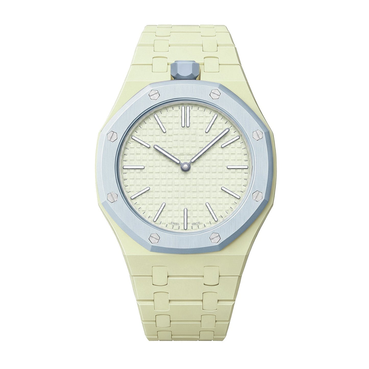 [Loran]OAK POP EXCLUSIVE CREAMY YELLOW BIOCERAMIC STRAP