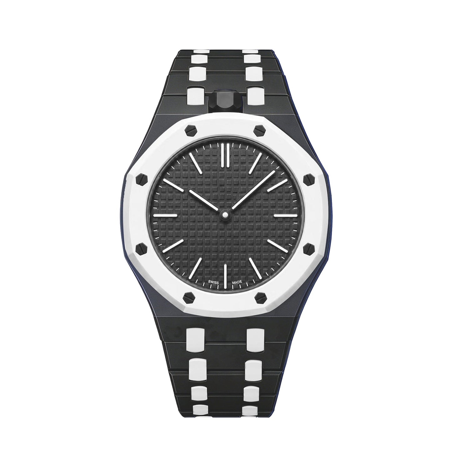 [Loran]OAK POP EXCLUSIVE BLACK AND WHITE BIOCERAMIC STRAP