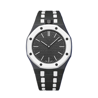 [Loran]OAK POP EXCLUSIVE BLACK AND WHITE BIOCERAMIC STRAP
