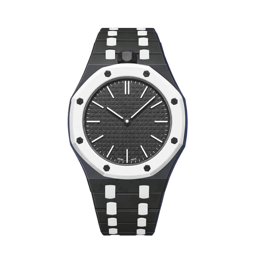 [Loran]OAK POP EXCLUSIVE BLACK AND WHITE BIOCERAMIC STRAP