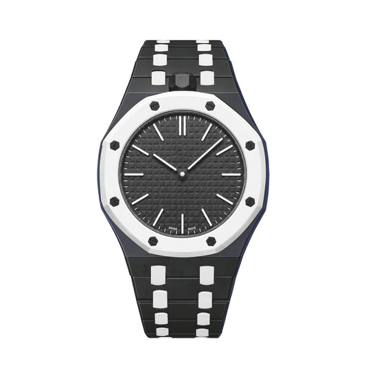 [Loran]OAK POP EXCLUSIVE BLACK AND WHITE BIOCERAMIC STRAP