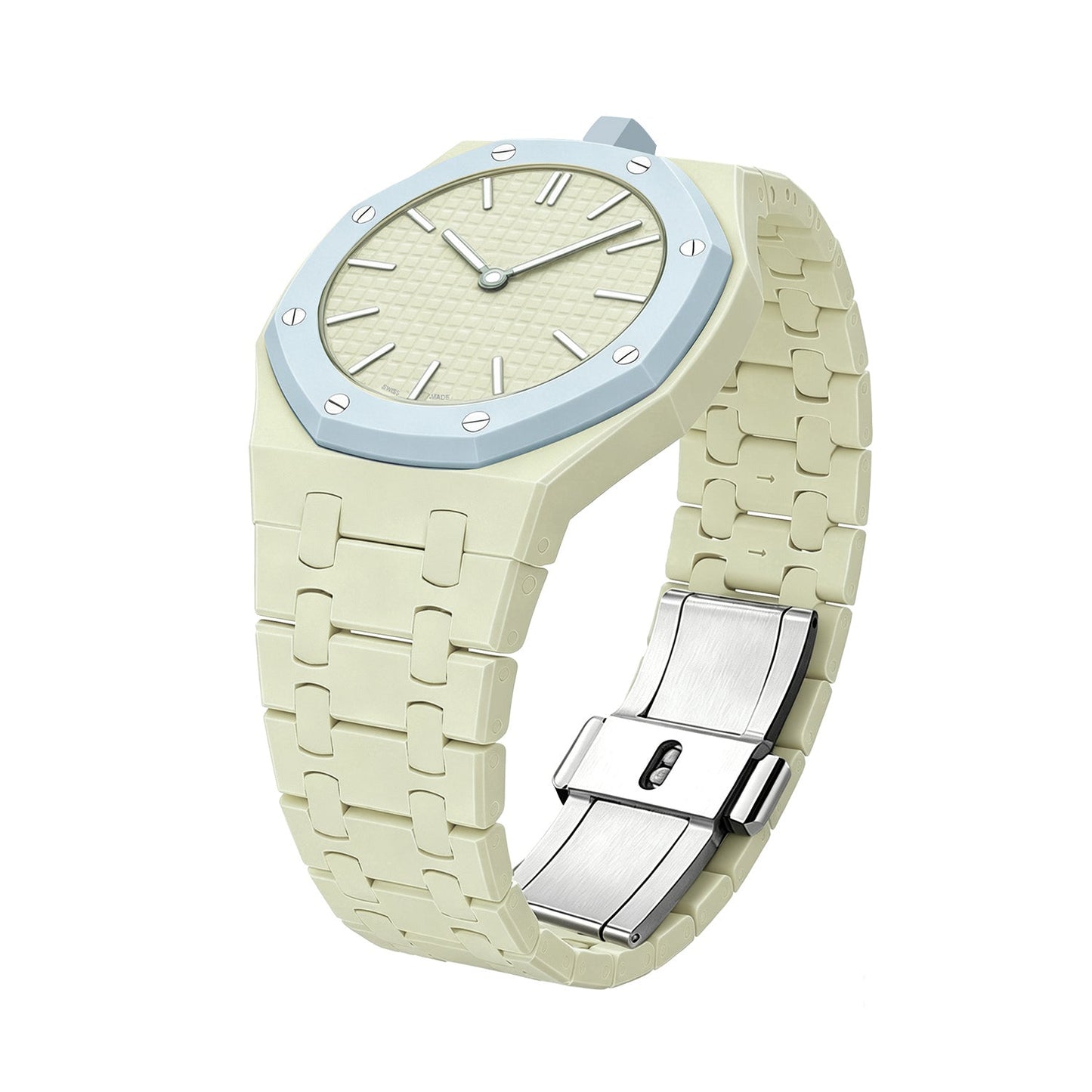[Loran]OAK POP EXCLUSIVE CREAMY YELLOW BIOCERAMIC STRAP