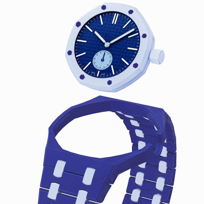 [Loran]OAK POP EXCLUSIVE DARK BLUE AND LIGHT BLUE BIOCERAMIC STRAP