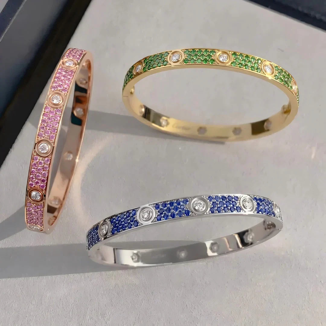 [Loran]CLASSIC 6.1MM LOVE BRACELET 10-DIAMOND FULL PAVÉ