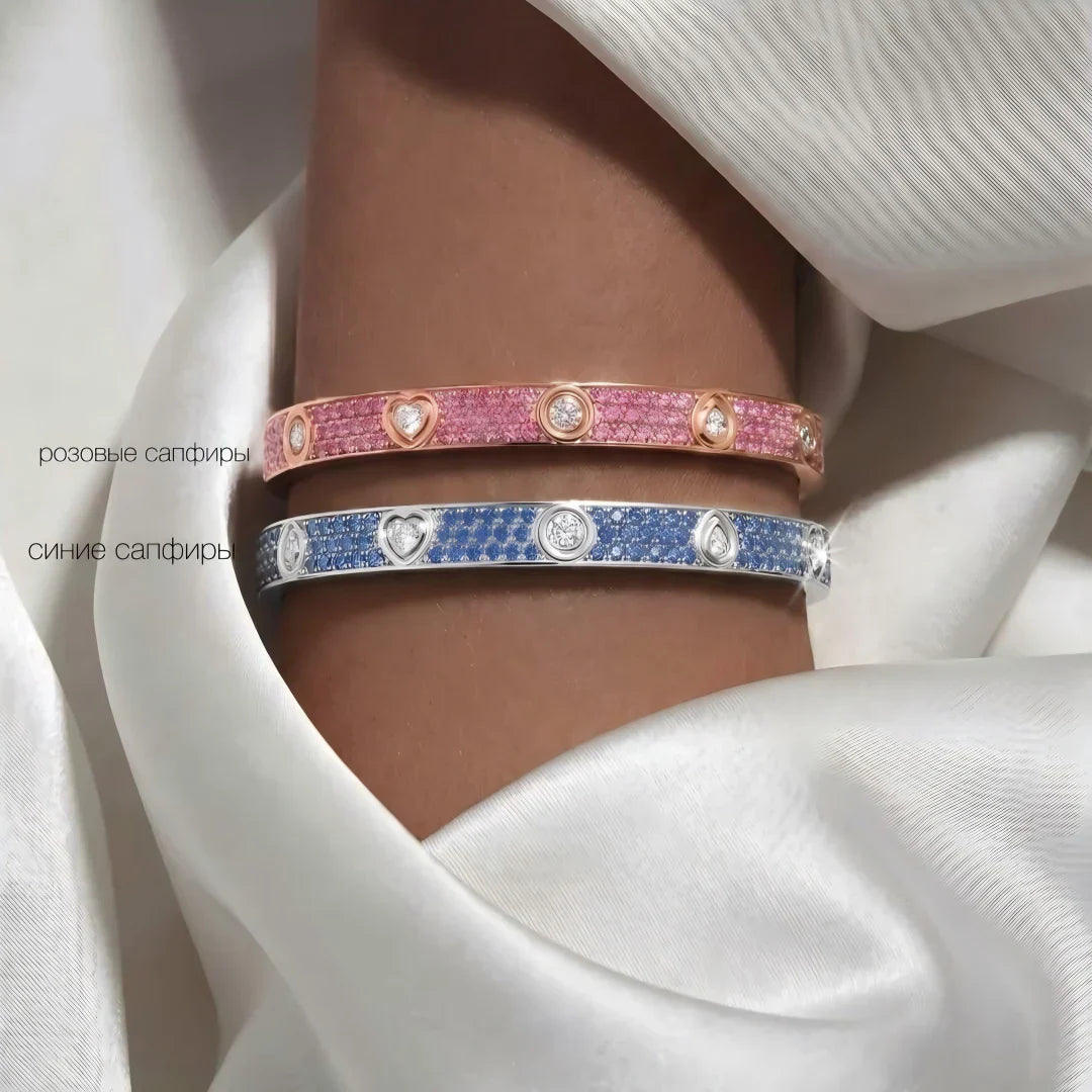[Loran]CLASSIC 6.1MM LOVE BRACELET 10-DIAMOND FULL PAVÉ