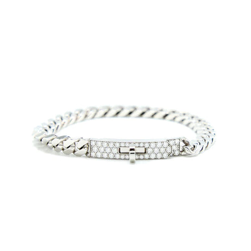 [Loran]KELLY CHAIN SILVER DIAMOND BRACELET