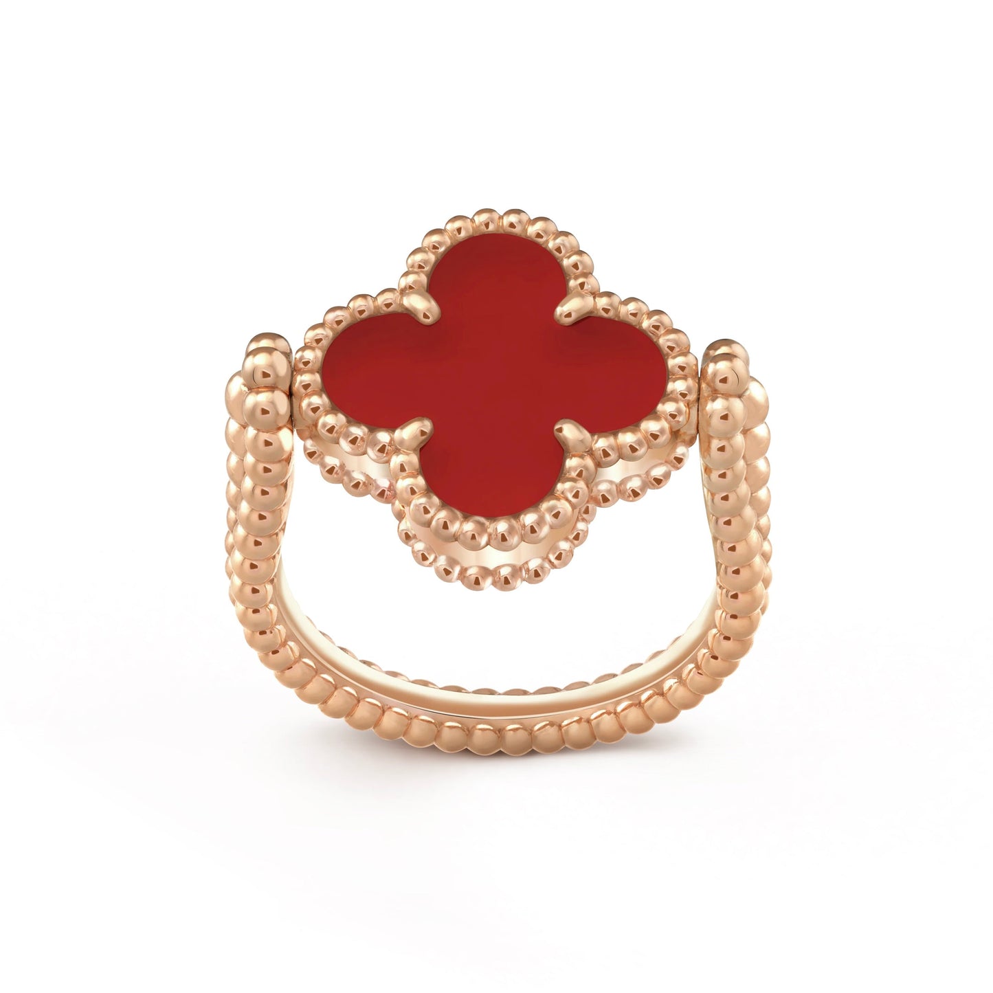 [Loran]LUCKY CLOVER ROSE GOLD REVERSIBLE RING