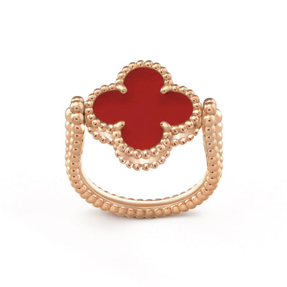 [Loran]LUCKY CLOVER ROSE GOLD REVERSIBLE RING