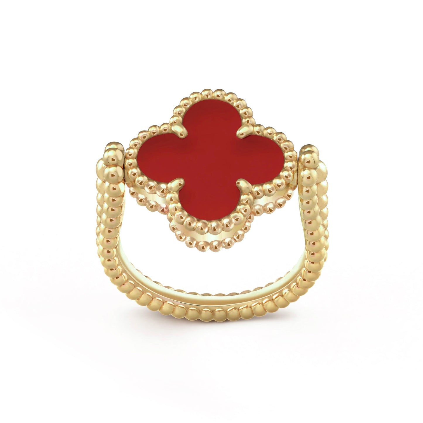 [Loran]LUCKY CLOVER GOLD REVERSIBLE RING