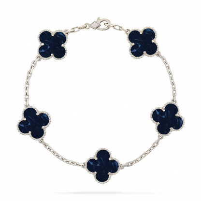 [Loran]LUCKY CLOVER 5-MOTIF BRACELET - PIETERSITE COLLECTION