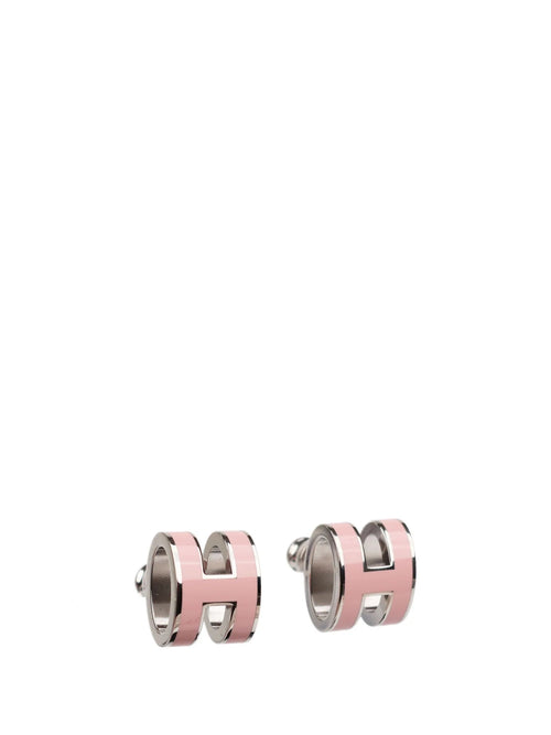 [Loran]MINI POP H SILVER EARRINGS PINK