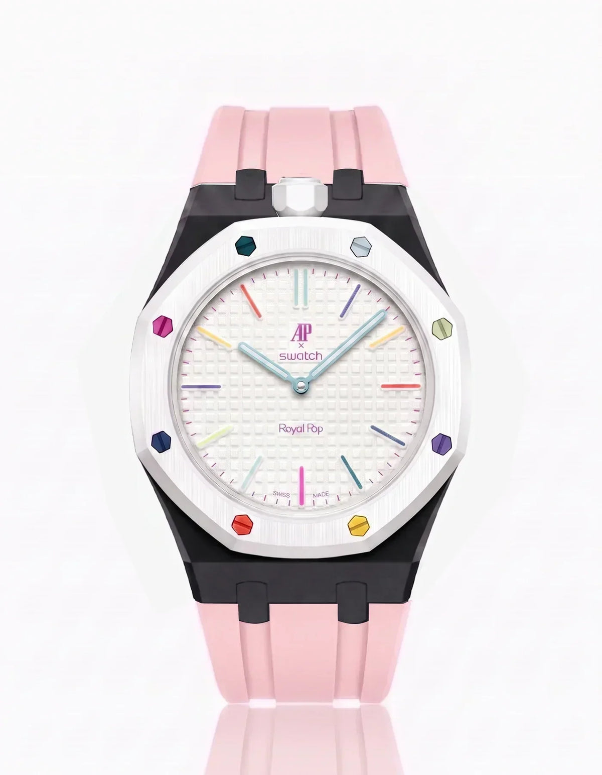 Silicone Strap & Case  Royal Pop Huit Blanc(Customize  Colors)