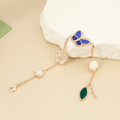 [Loran]SPRING ENCHANTMENT BUTTERFLY & FLORAL CHARM BRACELET