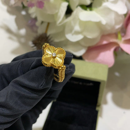 [Loran]LUCKY CLOVER GOLD REVERSIBLE RING