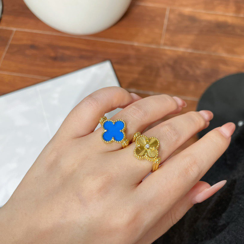[Loran]LUCKY CLOVER GOLD REVERSIBLE RING