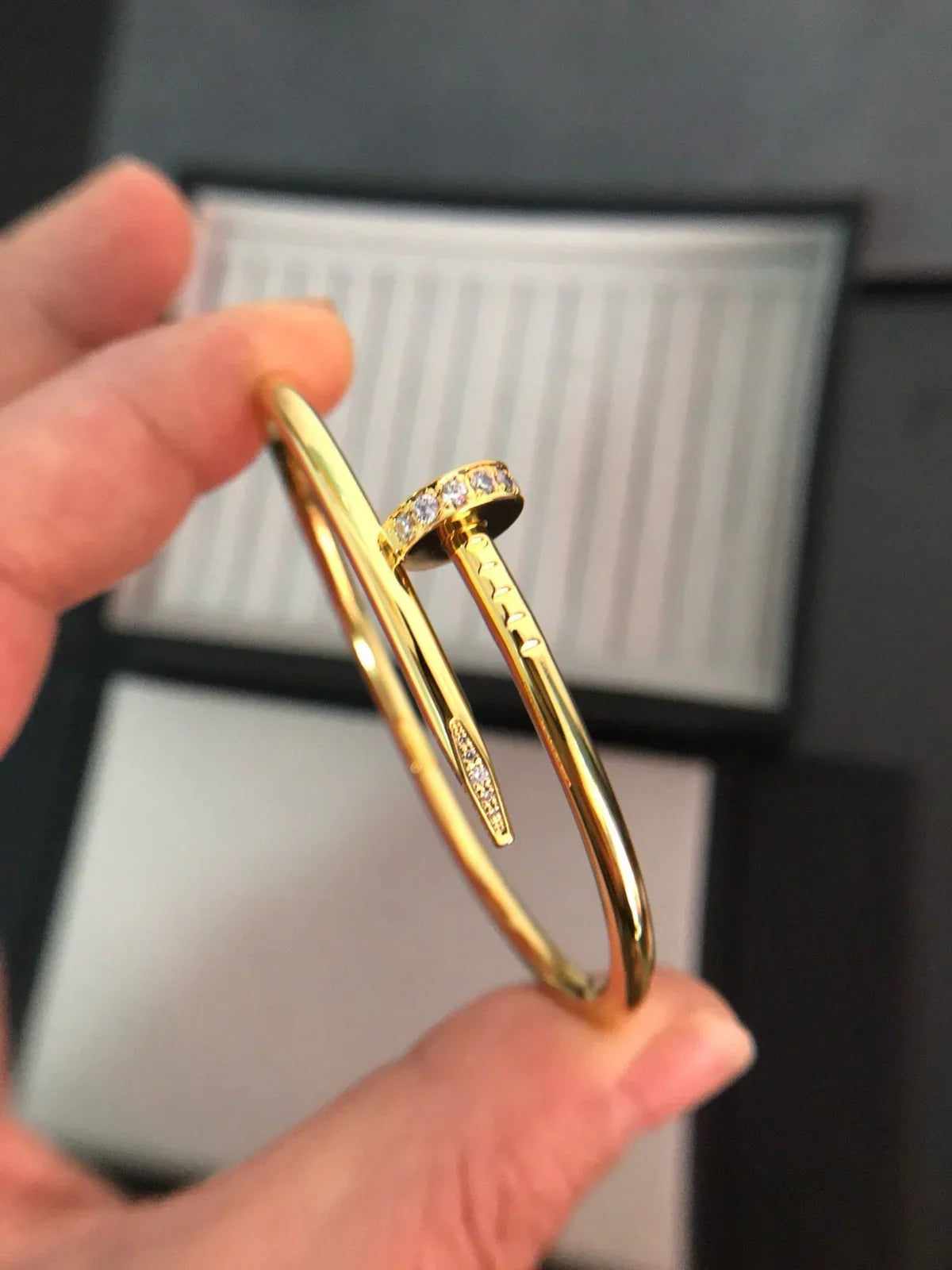 [Loran]JUSTE UN CLOU 3.5MM CLASSIC DIAMOND BANGLE
