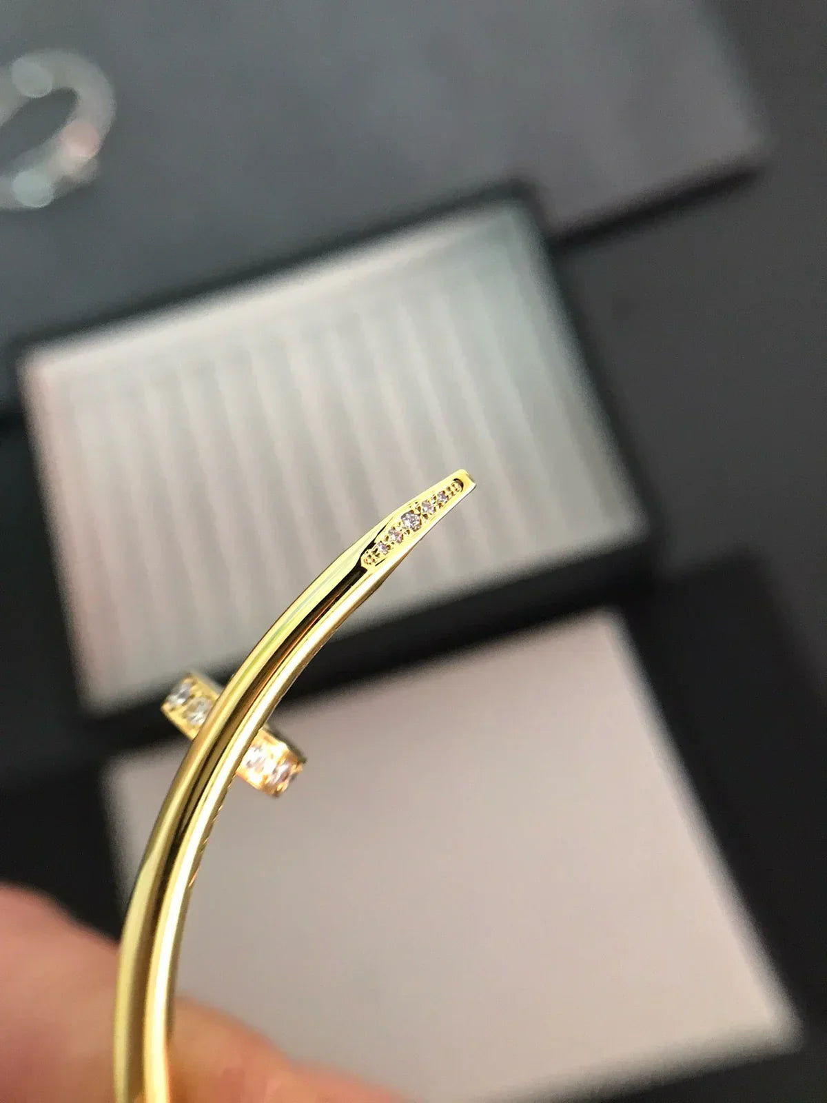 [Loran]JUSTE UN CLOU 3.5MM CLASSIC DIAMOND BANGLE
