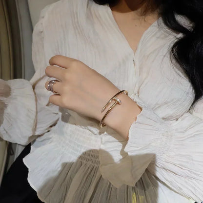 [Loran]JUSTE UN CLOU 3.5MM CLASSIC DIAMOND BANGLE