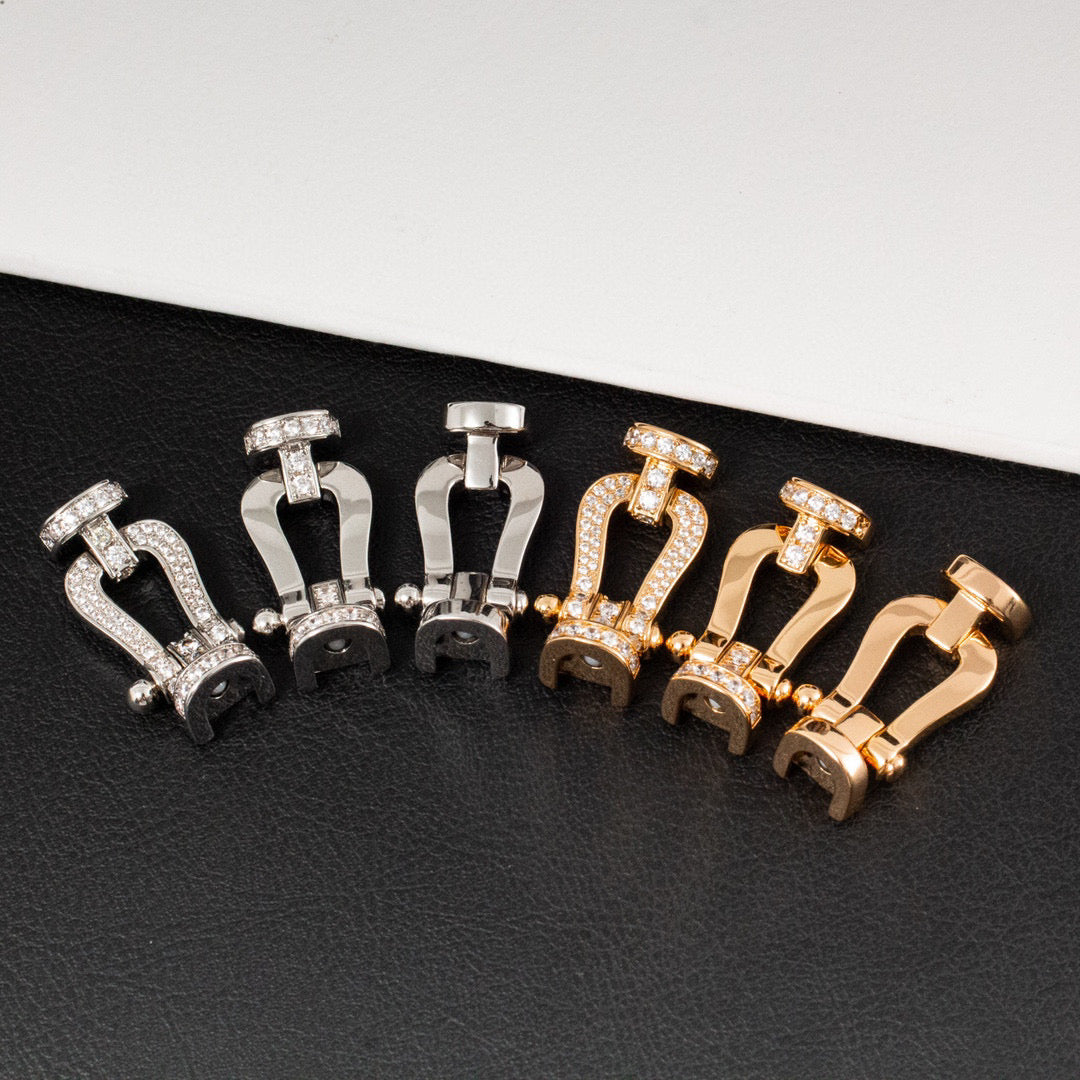 [Loran]FORCE LARGE HORSESHOE FULL DIAMOND BRACELET - GOLD
