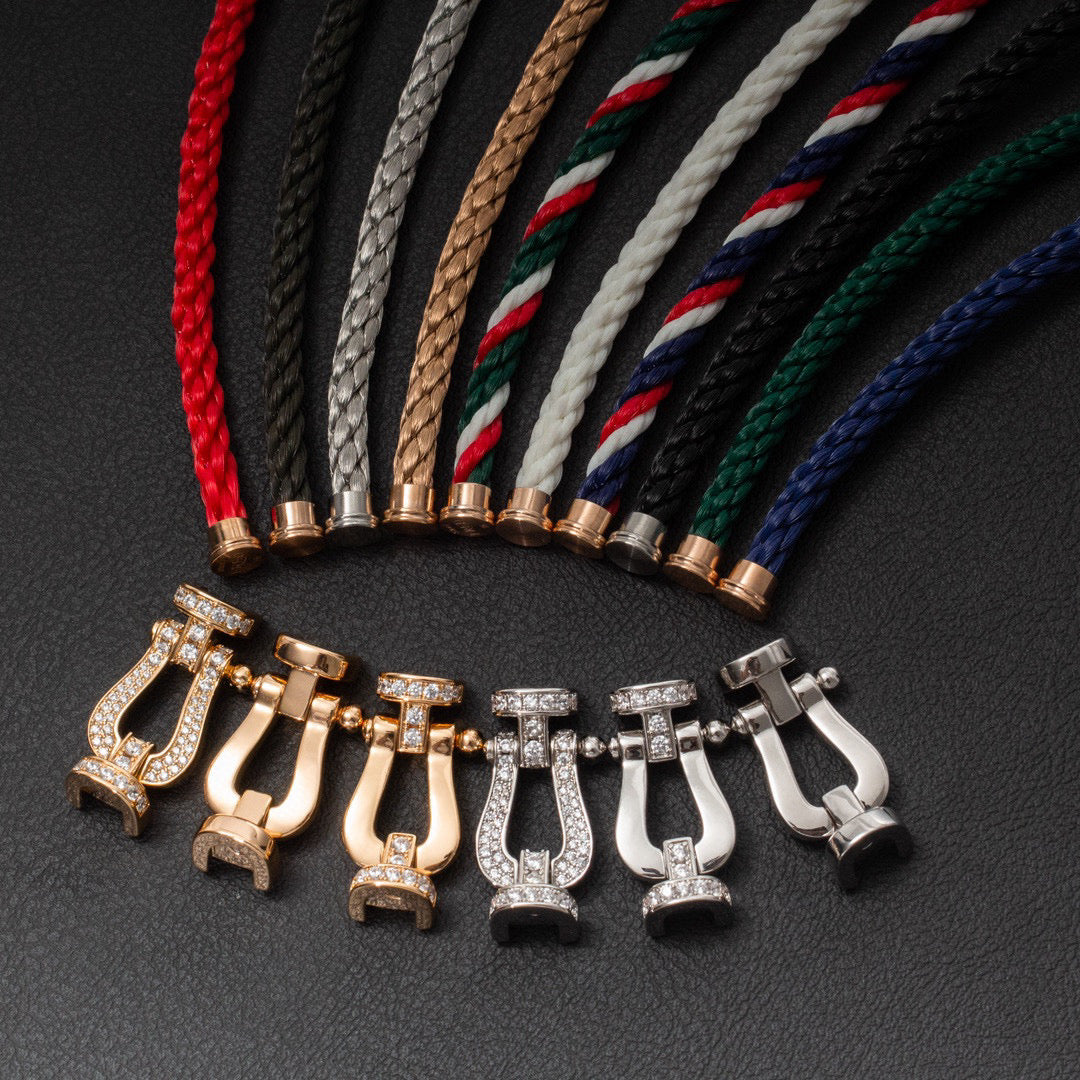 [Loran]FORCE LARGE HORSESHOE BRACELET - WHITE GOLD