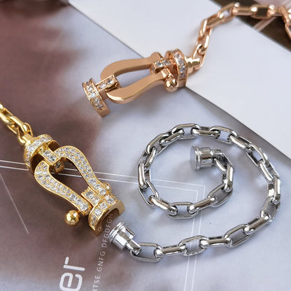 [Loran]FORCE LARGE HORSESHOE CLASP METAL BRACELET