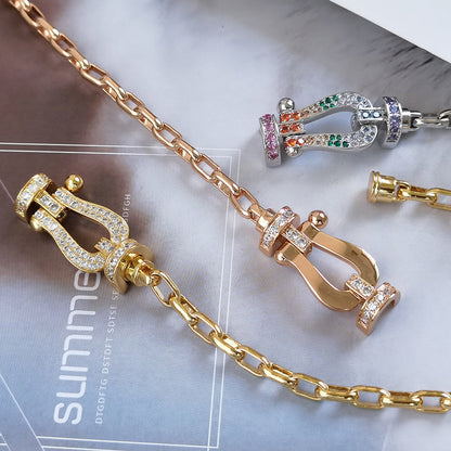 [Loran]FORCE LARGE HORSESHOE CLASP METAL BRACELET