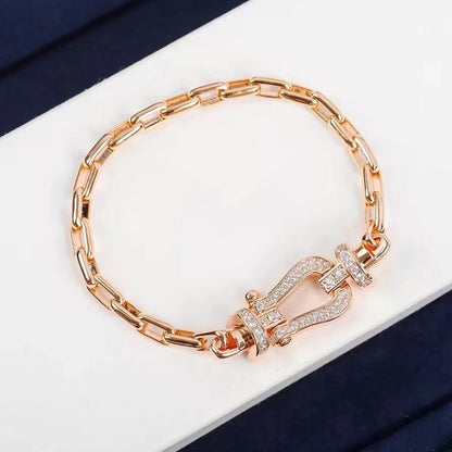[Loran]FORCE LARGE HORSESHOE CLASP METAL BRACELET
