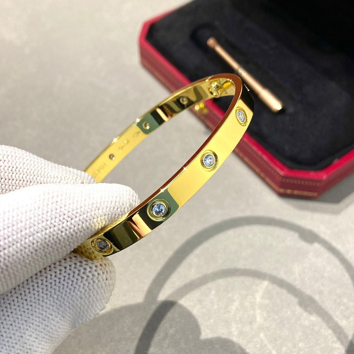 [Loran]CLASSIC 6.1MM LOVE BANGLE - 10-DIAMOND