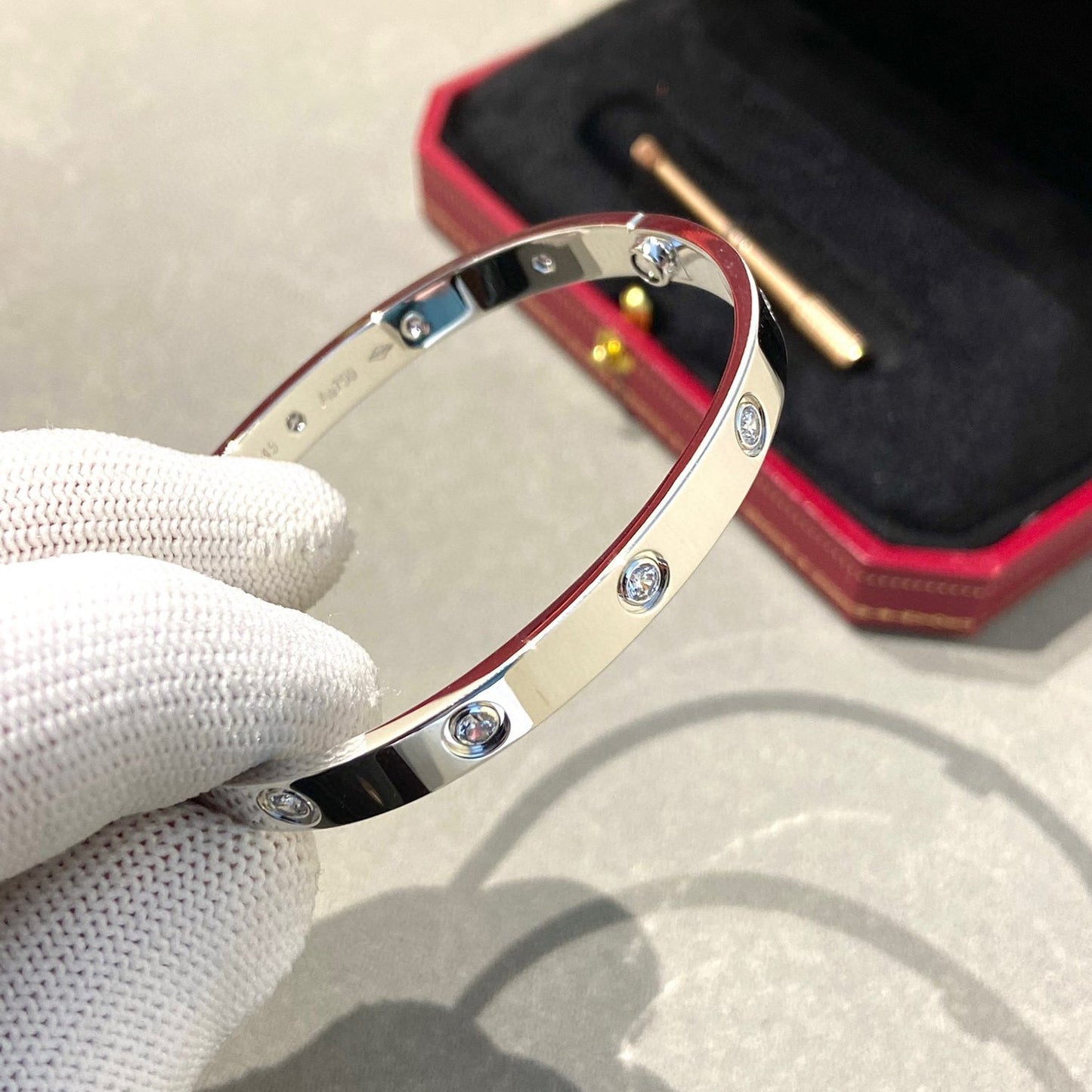 [Loran]CLASSIC 6.1MM LOVE BANGLE - 10-DIAMOND