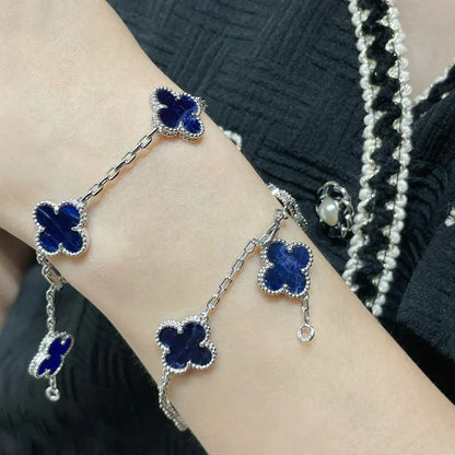 [Loran]LUCKY CLOVER 5-MOTIF BRACELET - PIETERSITE COLLECTION