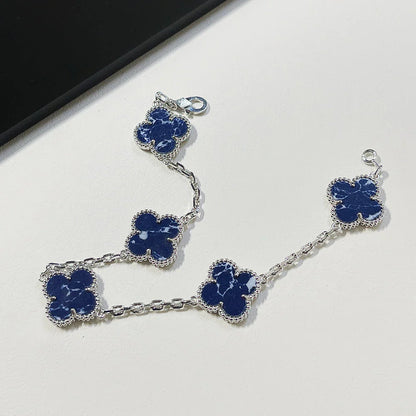 [Loran]LUCKY CLOVER 5-MOTIF BRACELET - PIETERSITE COLLECTION