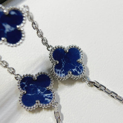 [Loran]LUCKY CLOVER 5-MOTIF BRACELET - PIETERSITE COLLECTION