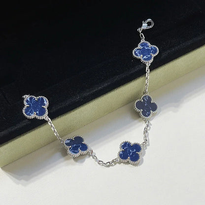[Loran]LUCKY CLOVER 5-MOTIF BRACELET - PIETERSITE COLLECTION