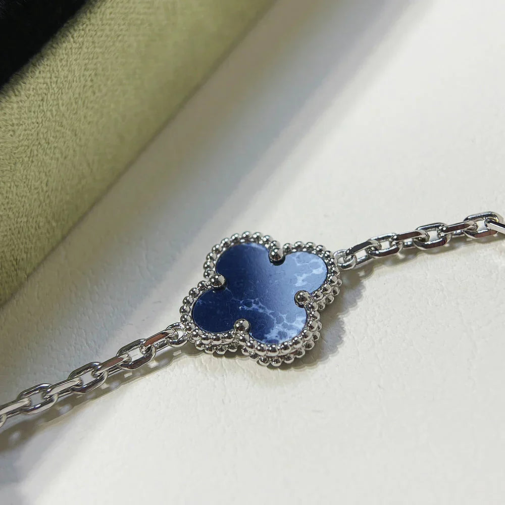 [Loran]LUCKY CLOVER 5-MOTIF BRACELET - PIETERSITE COLLECTION