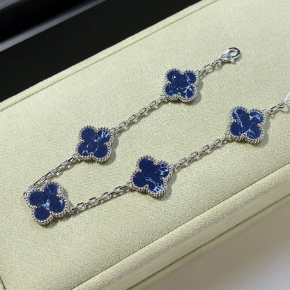[Loran]LUCKY CLOVER 5-MOTIF BRACELET - PIETERSITE COLLECTION