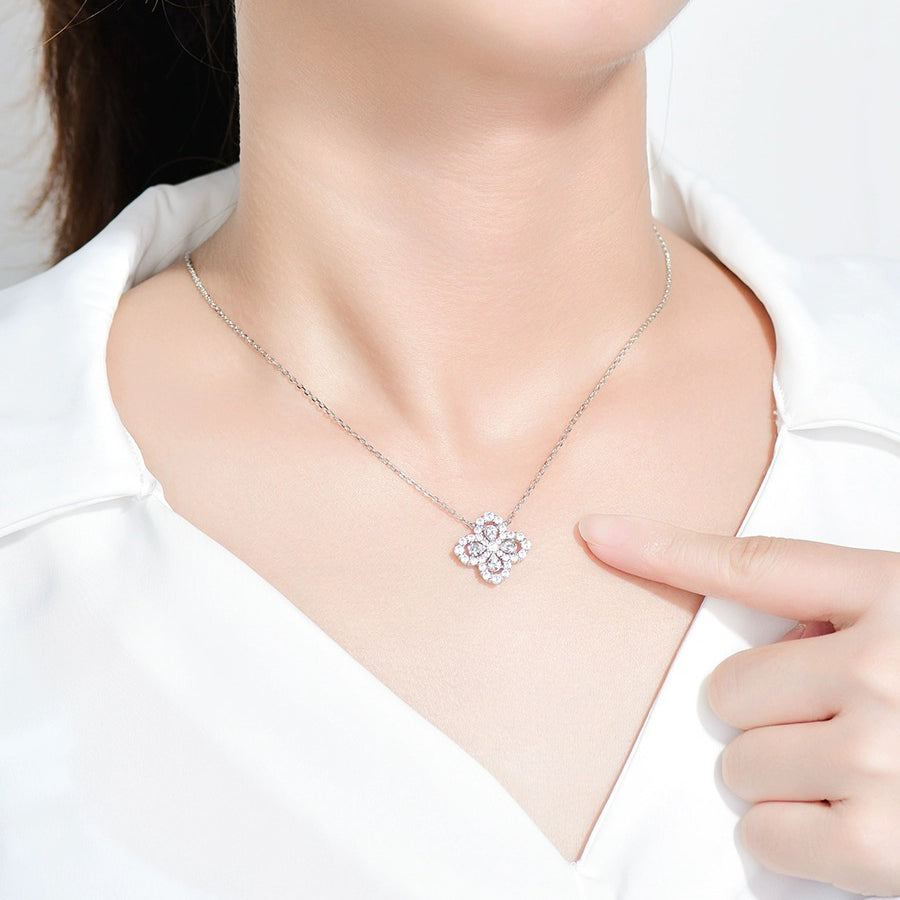 [Loran]LOOP NECKLACE FULL MOTIF DIAMOND 16MM MULTIPLE COLORS