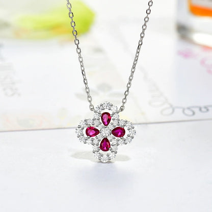 [Loran]LOOP NECKLACE FULL MOTIF DIAMOND 16MM MULTIPLE COLORS
