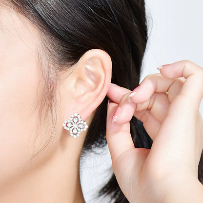 [Loran]LOOP EARRINGS FULL MOTIF DIAMOND 16MM