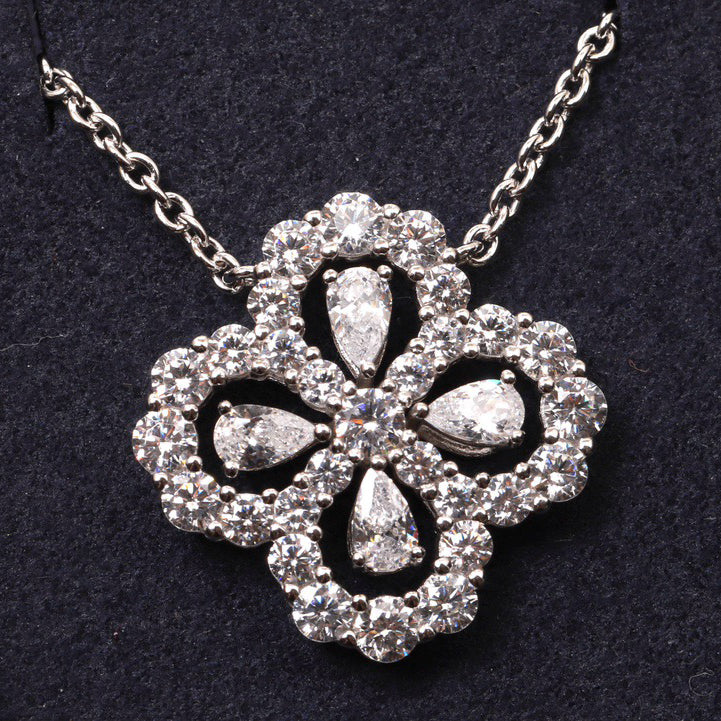 [Loran]LOOP NECKLACE FULL MOTIF DIAMOND 16MM MULTIPLE COLORS