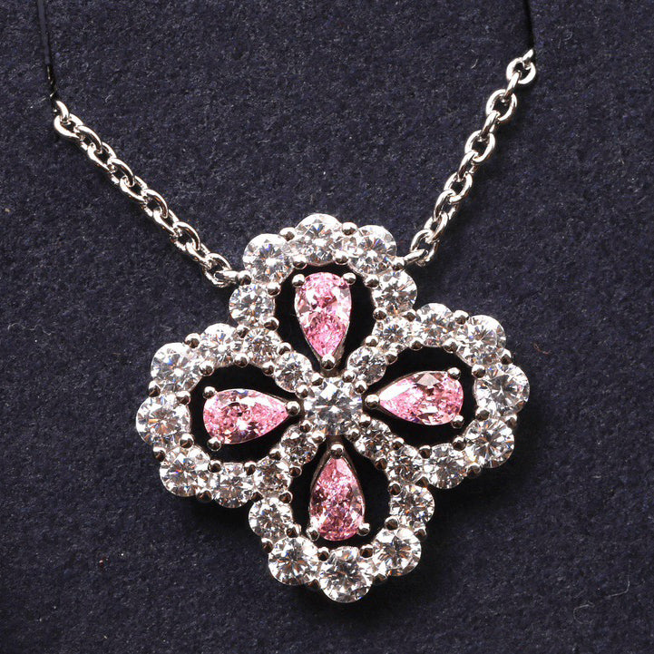 [Loran]LOOP NECKLACE FULL MOTIF DIAMOND 16MM MULTIPLE COLORS
