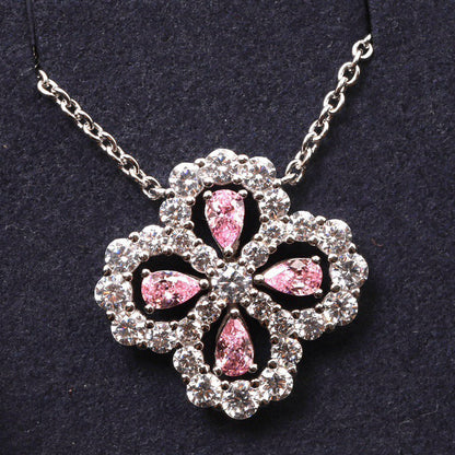[Loran]LOOP NECKLACE FULL MOTIF DIAMOND 16MM MULTIPLE COLORS