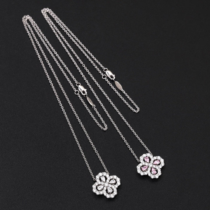 [Loran]LOOP NECKLACE FULL MOTIF DIAMOND 16MM MULTIPLE COLORS