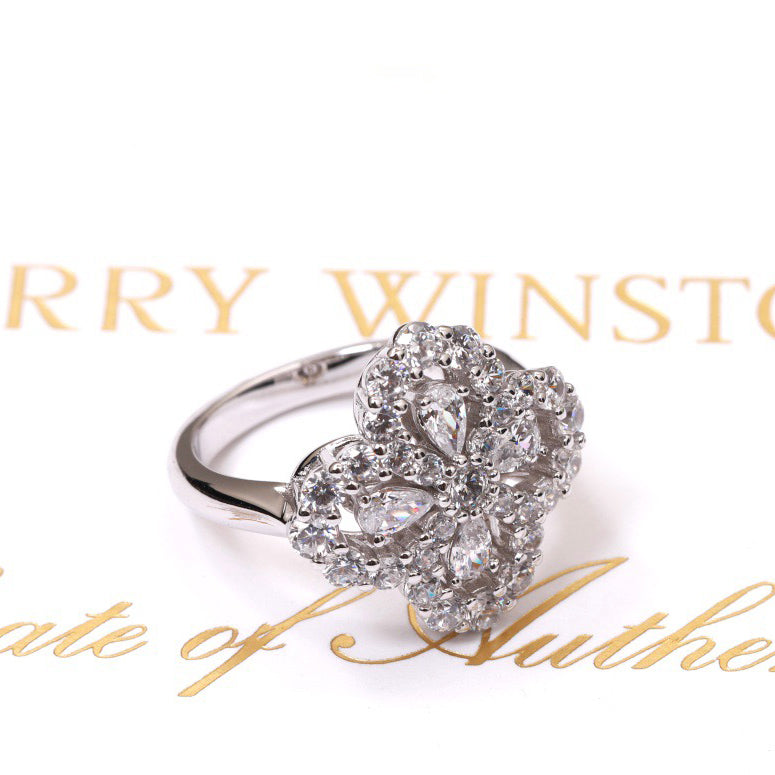 [Loran]LOOP RING FULL MOTIF DIAMOND 16MM SILVE