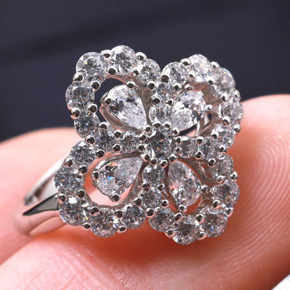 [Loran]LOOP RING FULL MOTIF DIAMOND 16MM SILVE