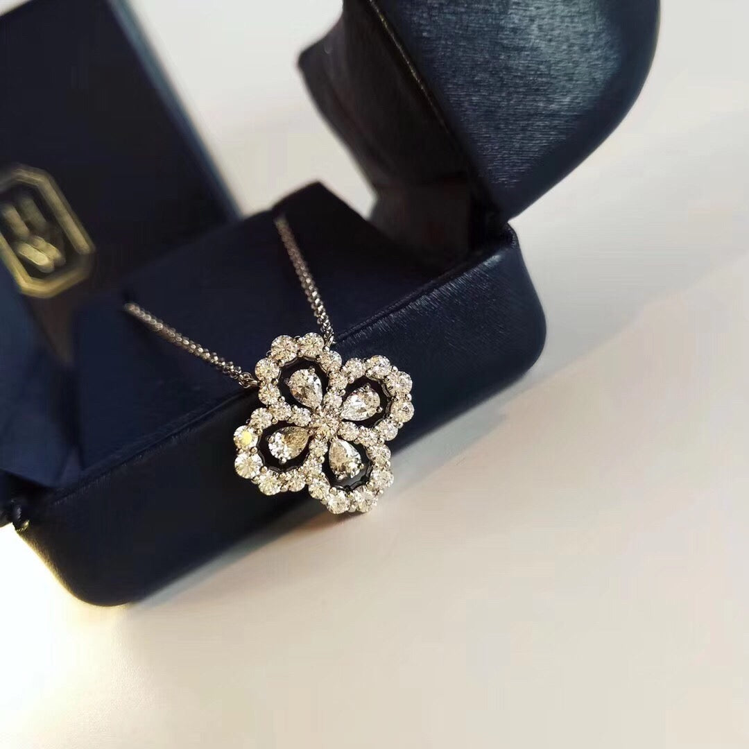 [Loran]LOOP NECKLACE FULL MOTIF DIAMOND 16MM MULTIPLE COLORS