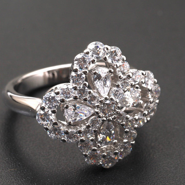 [Loran]LOOP RING FULL MOTIF DIAMOND 16MM SILVE