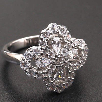 [Loran]LOOP RING FULL MOTIF DIAMOND 16MM SILVE